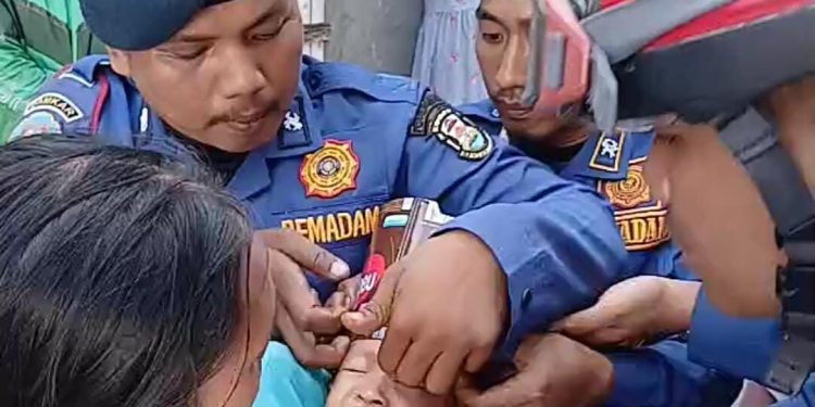 Kepala Balita Terkepit Kaleng, Tim Pemadam Kebakaran Bandar Lampung Tindak Lanjuti