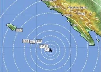 Pesisir Barat Lampung Terkena Gempa Magnitudo 2.9