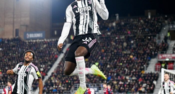 Juventus Kalahkan Bologna 1-0 meski Lawan Main dengan 10 Pemain