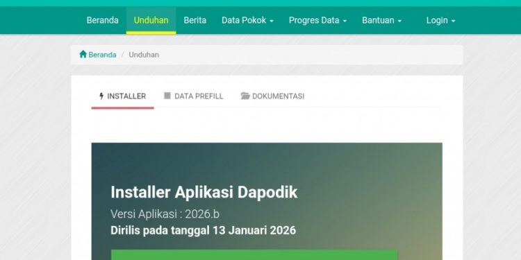 Dapodik 2026 Resmi Dirilis Sekolah Wajib Melakukan Pembaruan