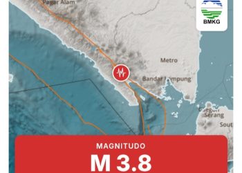 Tanggamus Dilanda Gempa Beruntun dengan Kekuatan Tertinggi 3.8 Magnitudo