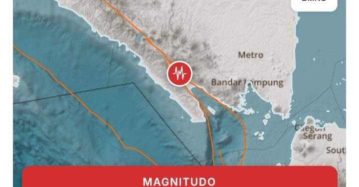 Tanggamus Dilanda Gempa Beruntun dengan Kekuatan Tertinggi 3.8 Magnitudo