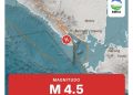 Gempa Magnitudo 4.5 Terjadi di Tanggamus