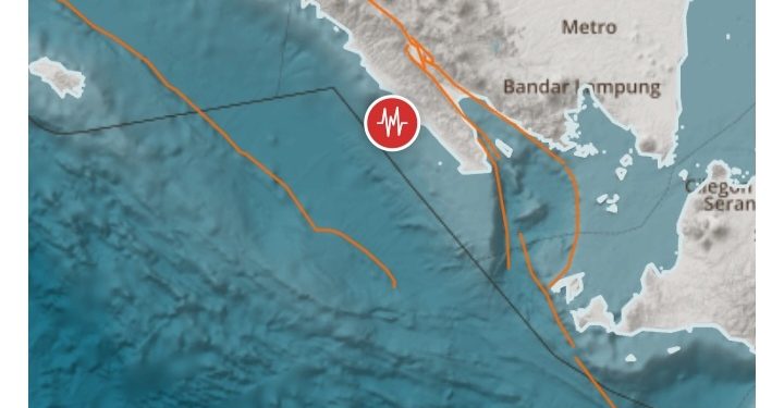 Gempa 2.1 Magnitudo di Tenggara Pesisir Barat